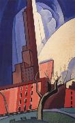 Oscar Bluemner Circles of Washington Square oil